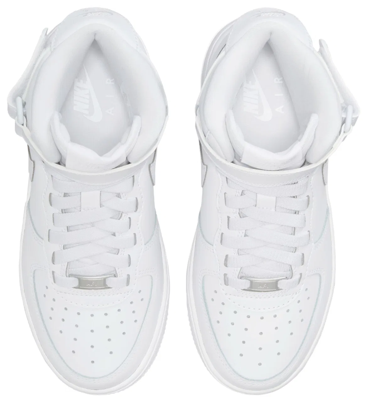 Кроссовки для мальчиков Air Force 1 Mid EasyOn SE Nike, цвет White/White/White — фото 4