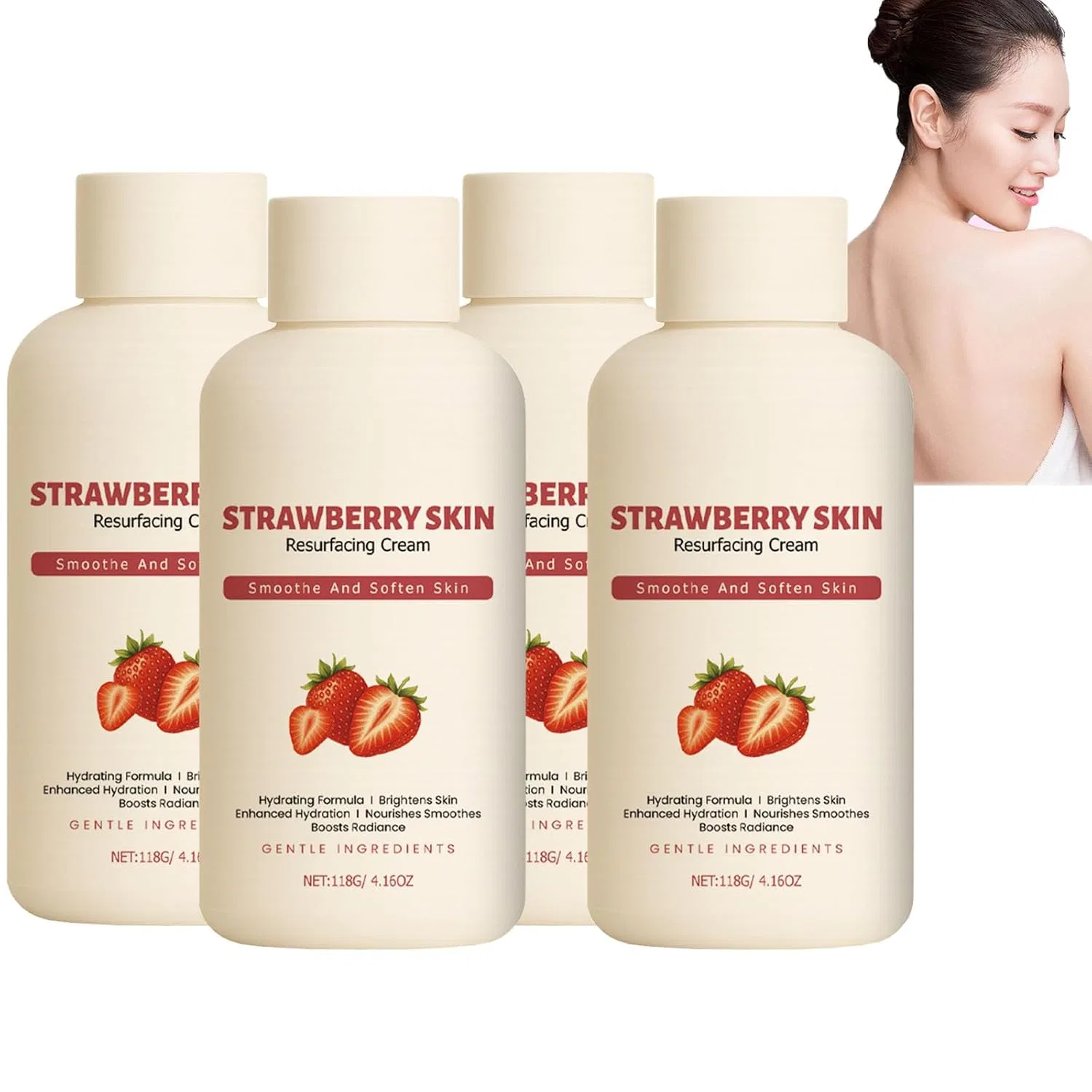 Крем для тела Strawberry Skin Renewal, blmcoos, 4 шт, 118 г