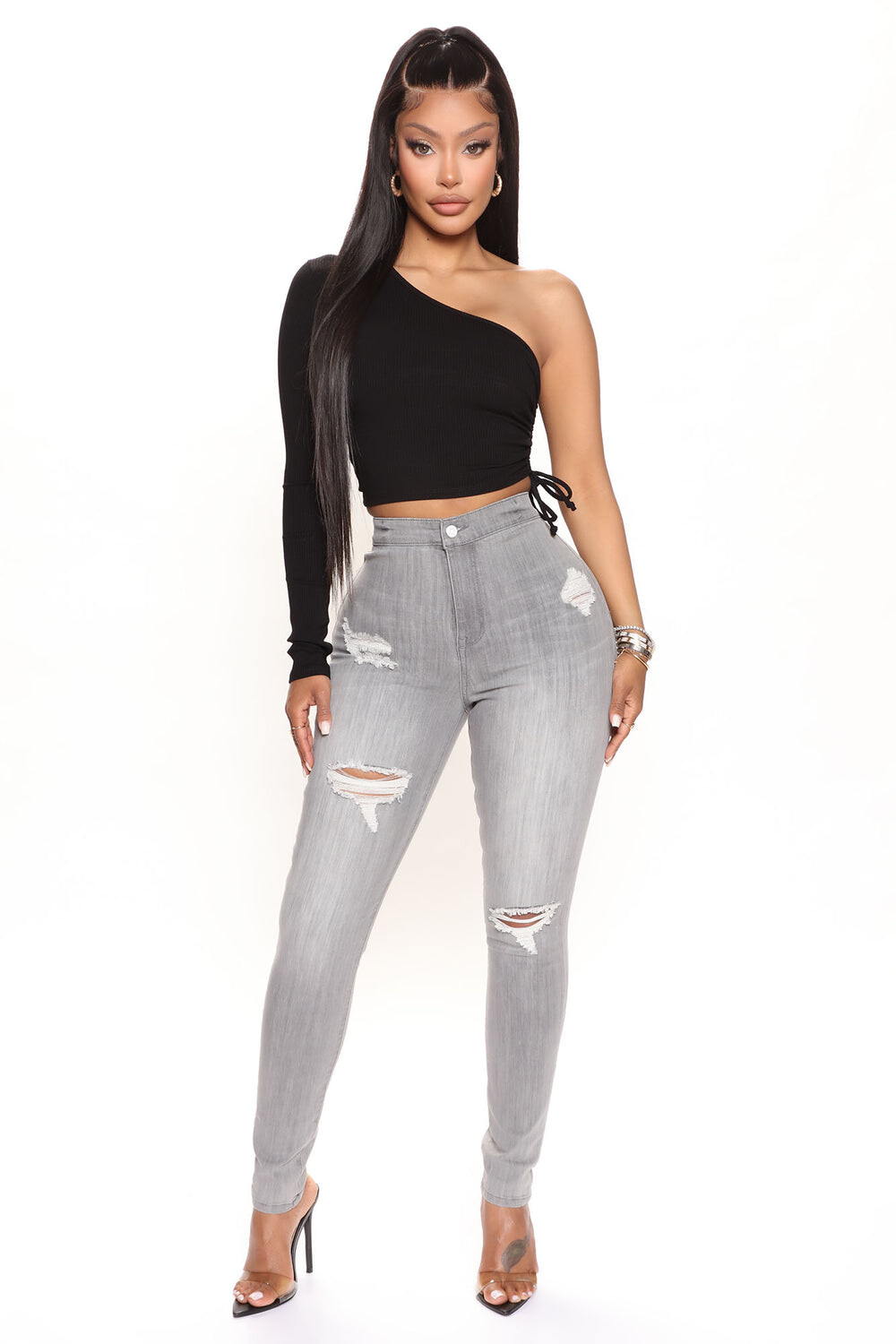 

Джинсы скинни Fashion Nova FN22481SLW, черный