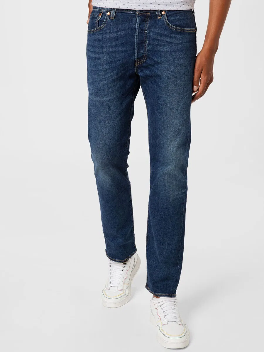 Джинсы LEVI'S Regular '501' темно-синего цвета — фото 3