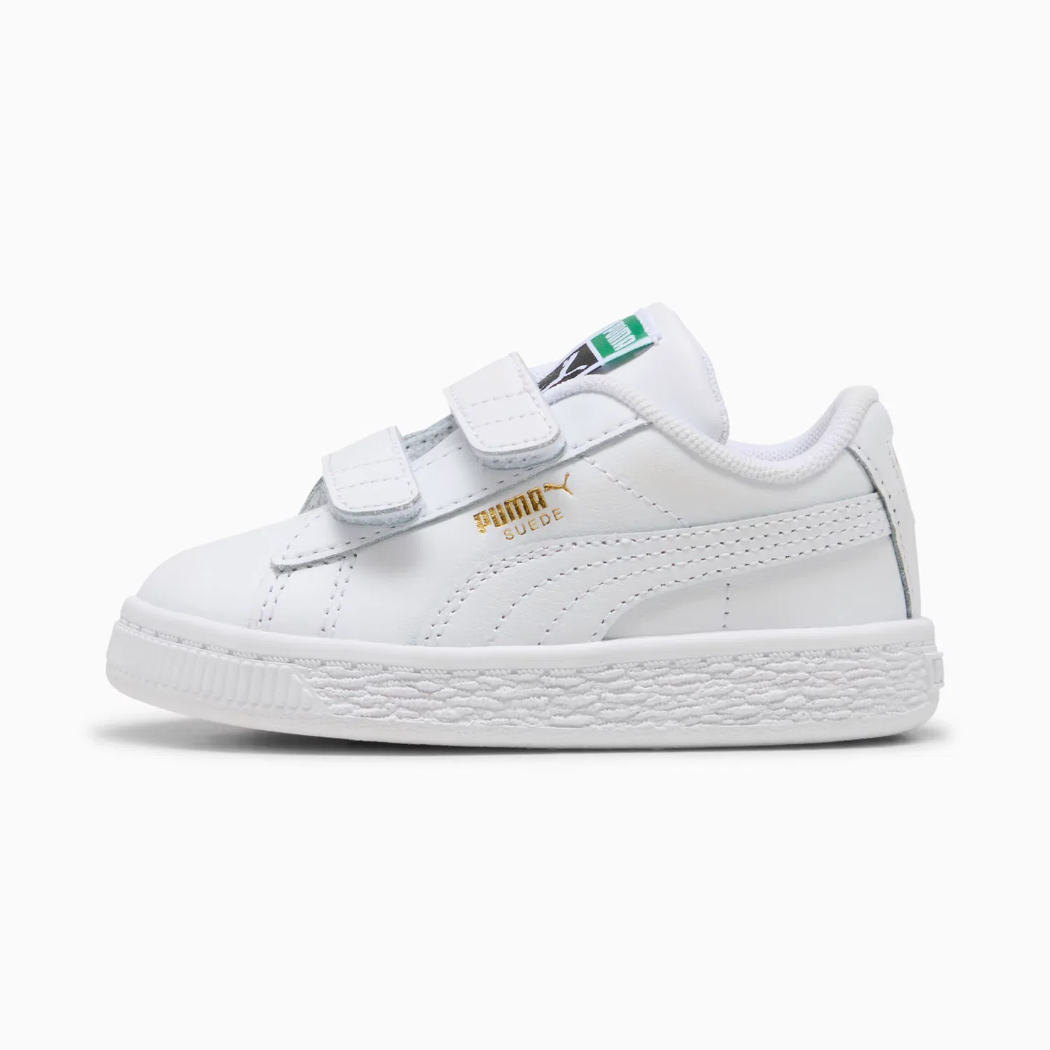 Удобная обувь для малышей Suede Puma, Puma White-Archive Green