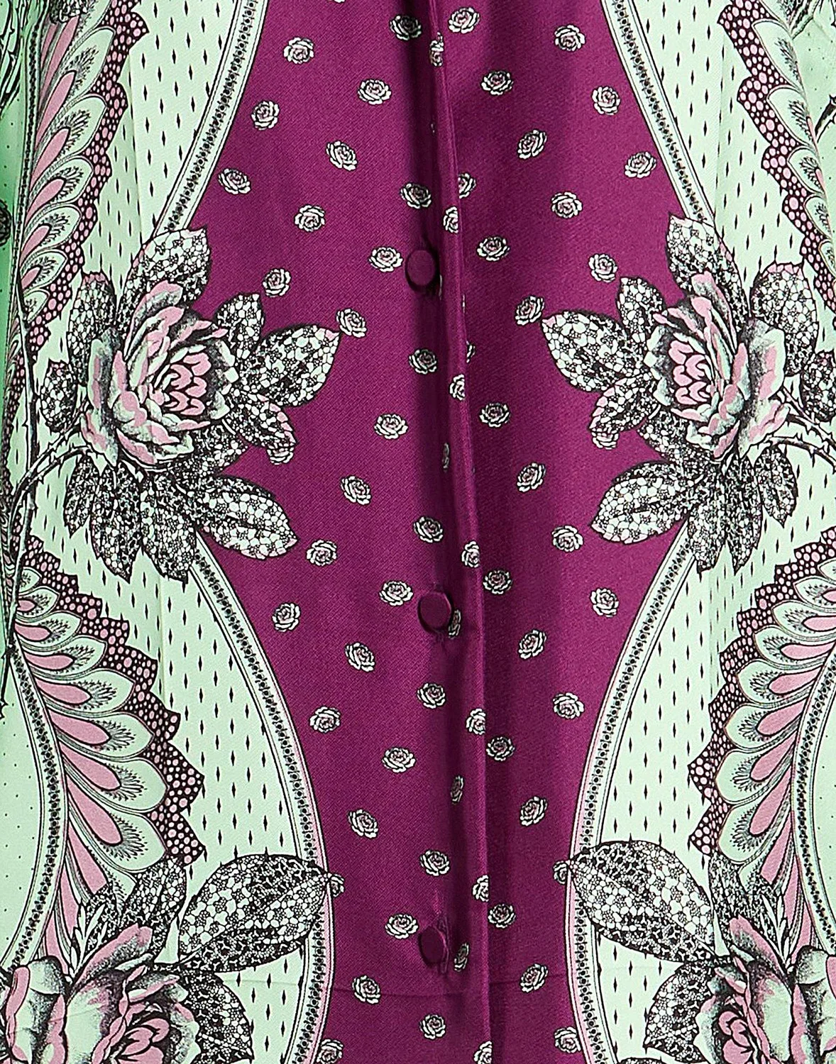 Женская рубашка с цветочным принтом Gucci, фиолетовый — фото 4