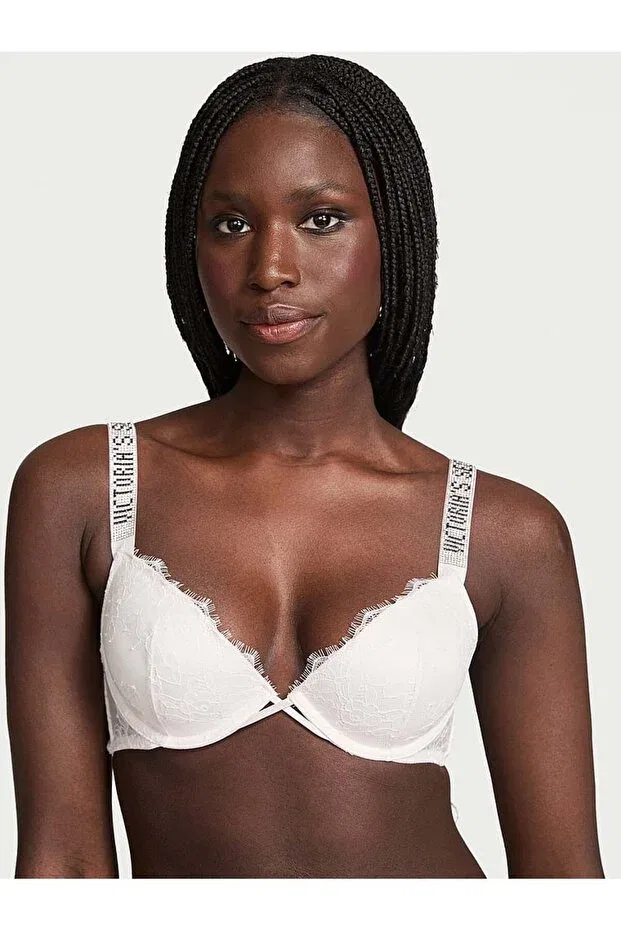 Женский бюстгальтер с тонкими бретелями Sparkling Strap Lace Victoria'S Secret, Coconut White
