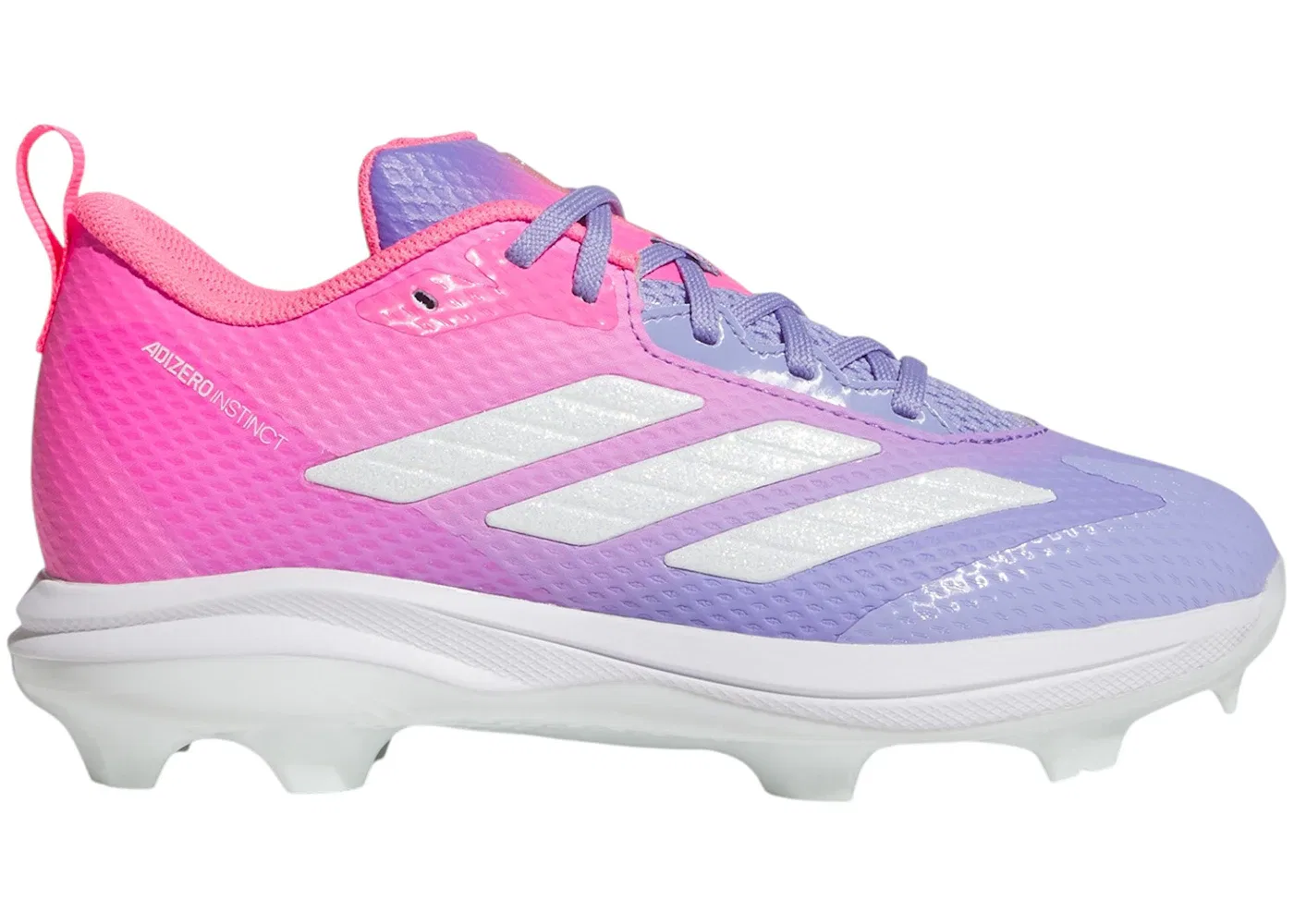 Детские бутсы для девочек Adizero Instinct 2.0 TPU Adidas, Lucid Pink Cloud White Light Purple