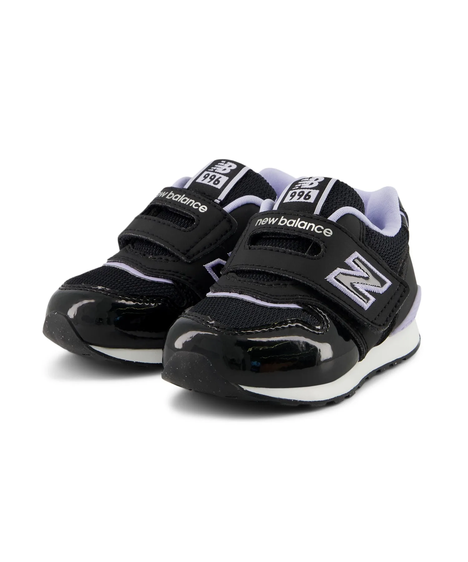 Детские кроссовки New Balance 996 Hook and Loop белые с фиолетовым — фото 2