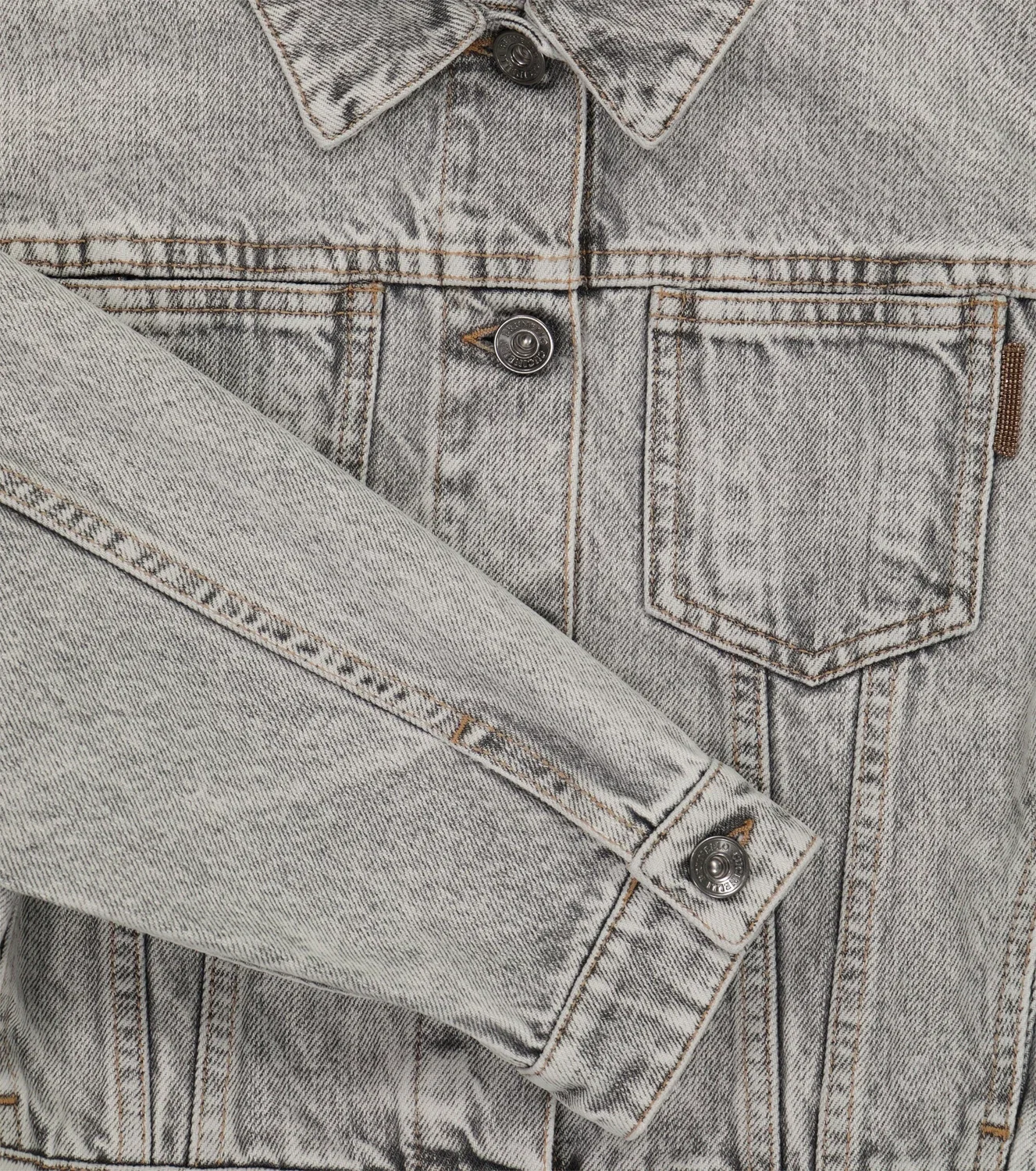 Легкая куртка джинсовая Brunello Cucinelli Kids, синий — фото 3