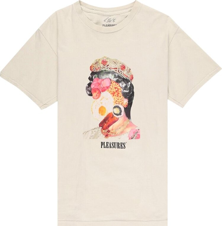 

Футболка Pleasures English Breakfast T-Shirt 'Natural', загар, Белый, Футболка Pleasures English Breakfast T-Shirt 'Natural', загар