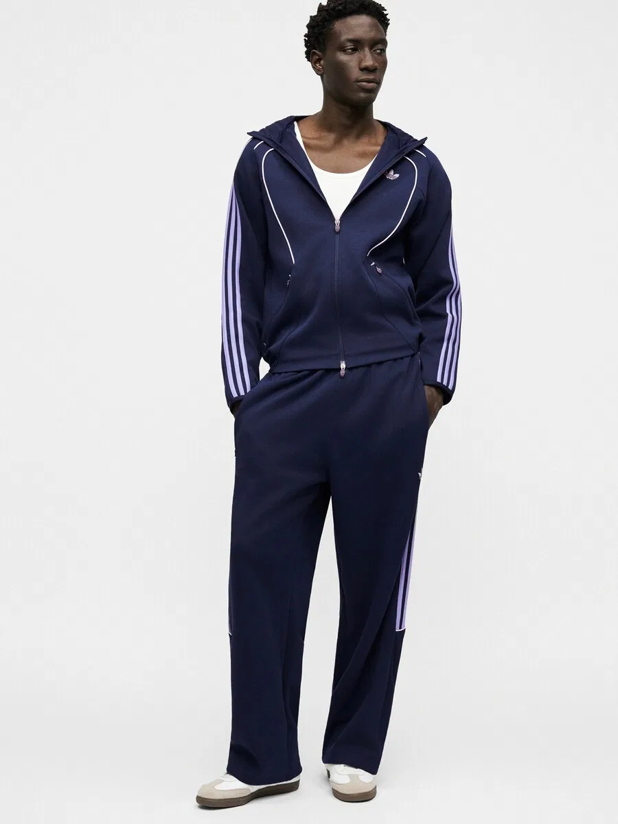 Толстовка на молнии ADIDAS ORIGINALS 'SPACER' в цветах индиго и опал — фото 4