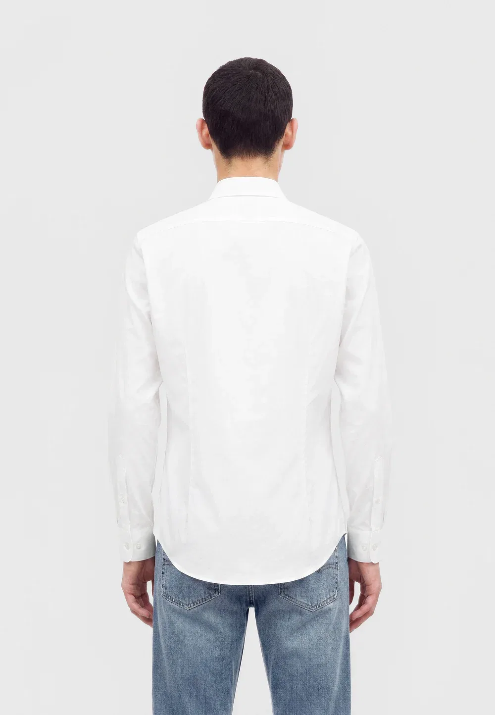 Узкая рубашка Calvin Klein, White — фото 3