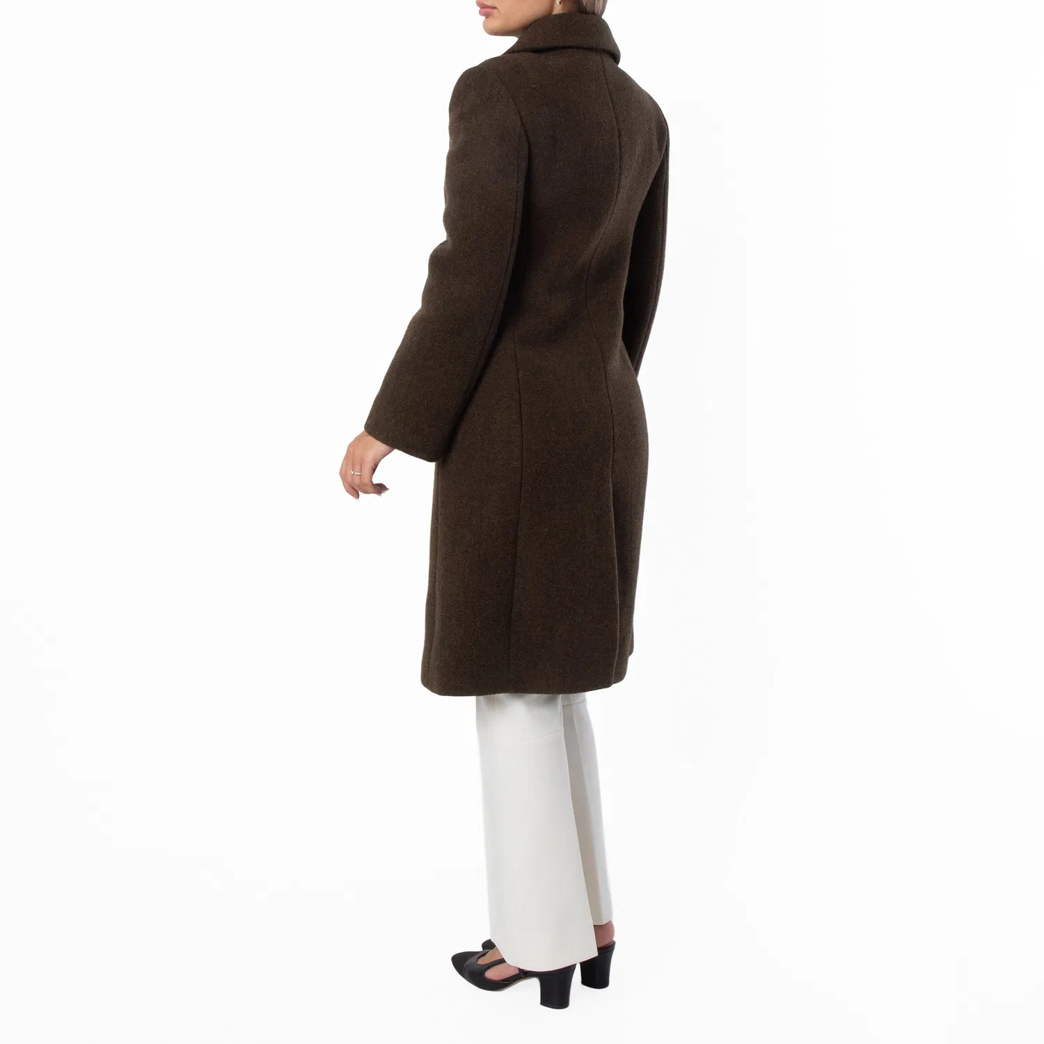 Пальто однобортное шерстяное с застежкой-молнией Single-Breasted Wool Zip Tailored Coat Burberry, Kindle Melange — фото 4