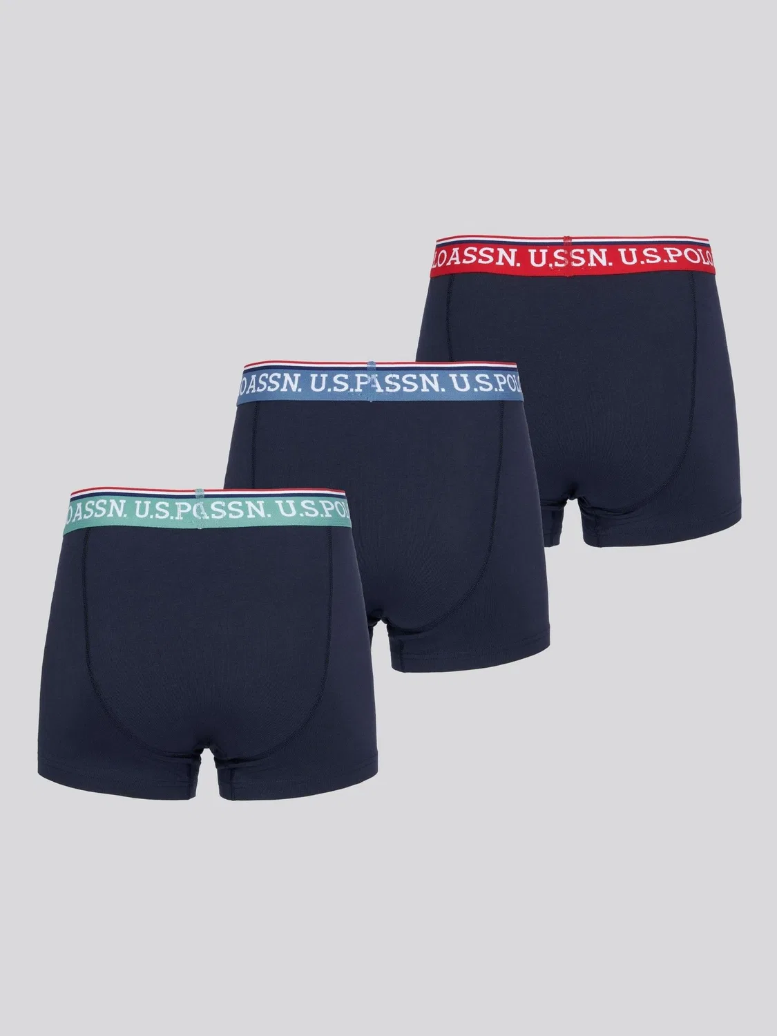 Трусы 3 шт. USPA Trunk Cotton Blend U.S. Polo Assn, темно-синий — фото 2