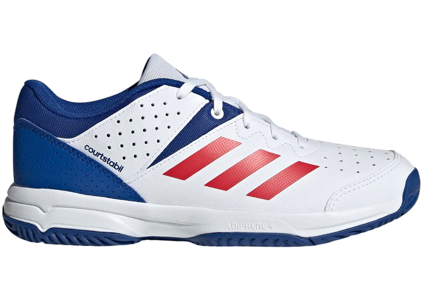 Детские кроссовки с принтом Adidas Court Stabil Adidas, Cloud White Pure Ruby Royal Blue