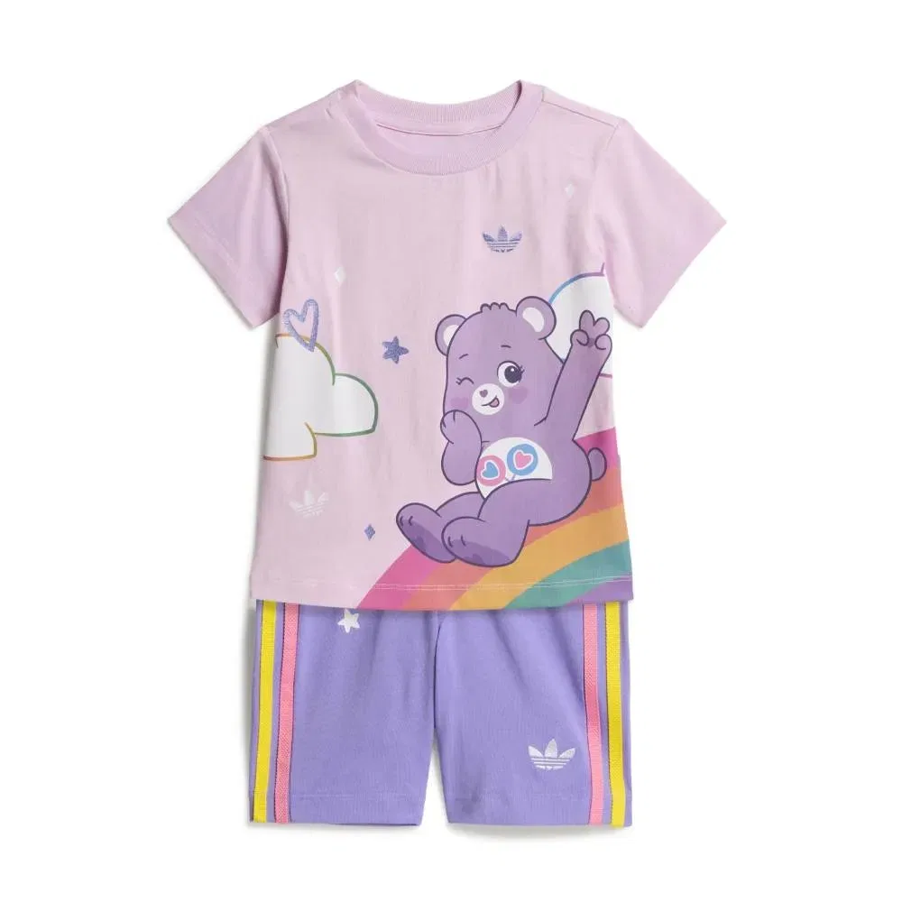 Комплект из футболки и шорт Adidas Originals Care Bears, фиолетовый