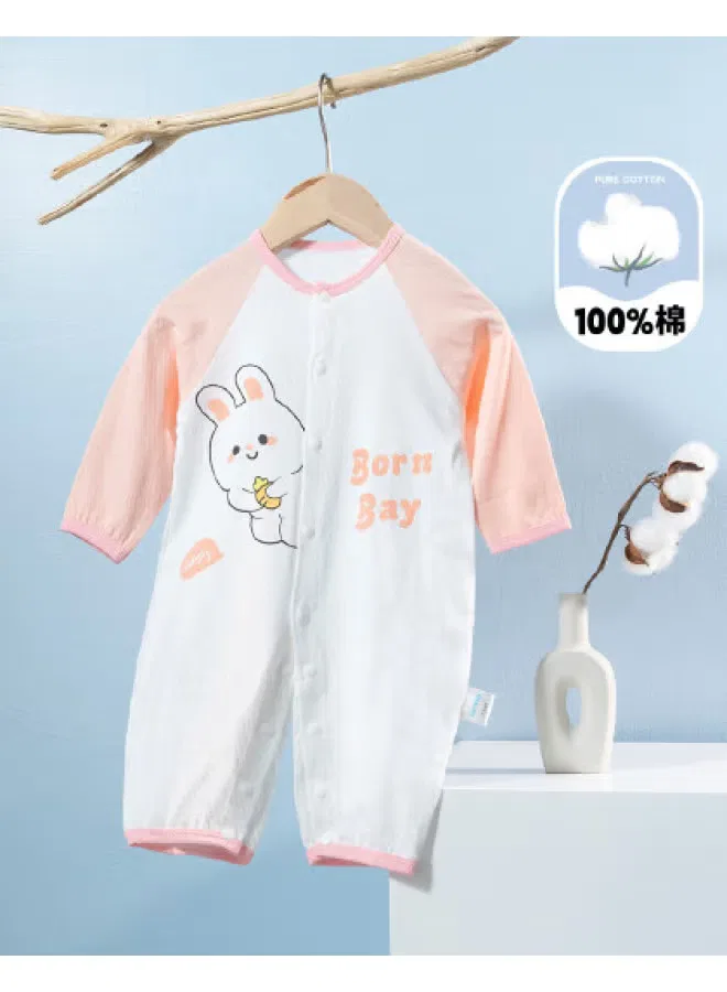 Боди-комбинезон с длинным рукавом для новорожденных Bornbay, розовый
