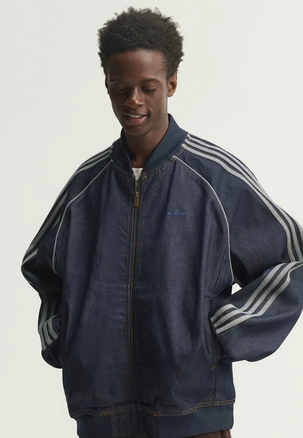 Спортивная куртка из денима Sst adicolor - джинсовая куртка Adidas Originals, Indigo Denim — фото 4
