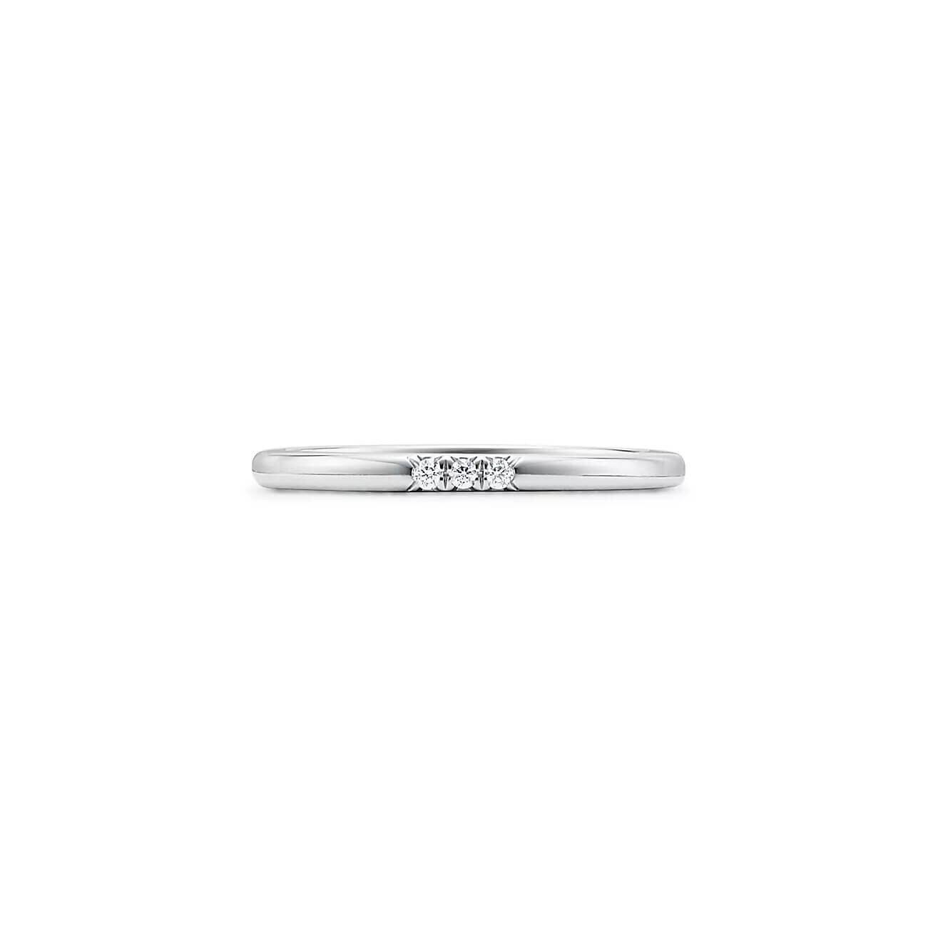 

Кольцо Tiffany & Co Tiffany Tiffany Forever Wedding Band, платина/бриллианты