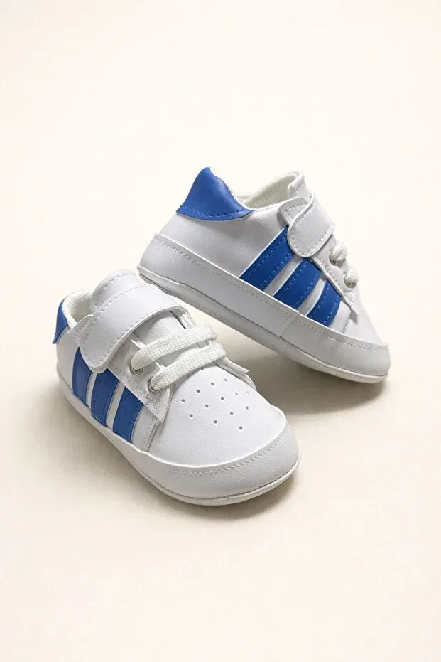 Детские туфли для девочек с принтом Minissa, White Navy Blue — фото 3