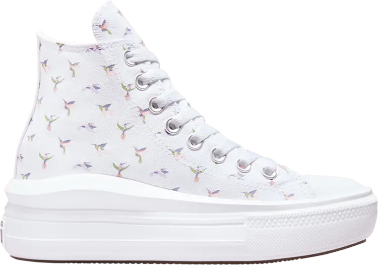 

Кроссовки Converse Chuck Taylor All Star Move Platform High Hummingbirds, белый