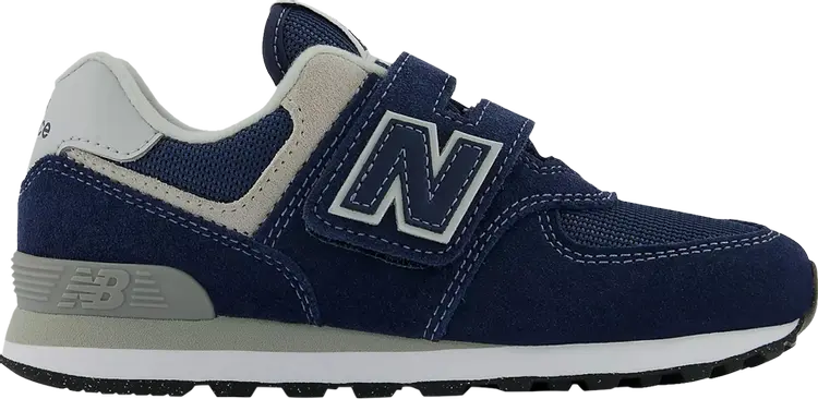 

Кроссовки New Balance 574 Hook and Loop Little Kid Wide 'Core Pack - Navy', синий