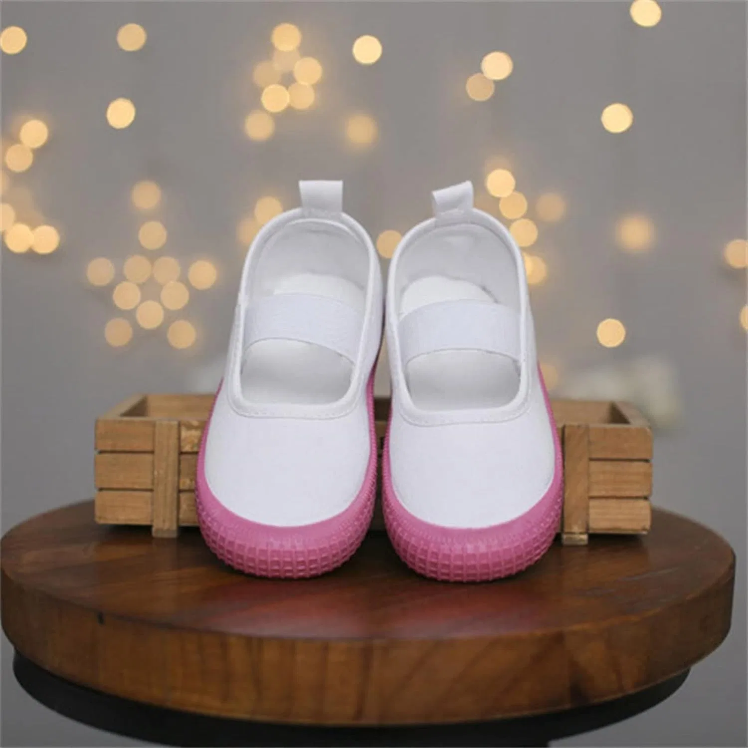 Детские кеды для девочек с принтом, Hot Pink — фото 2