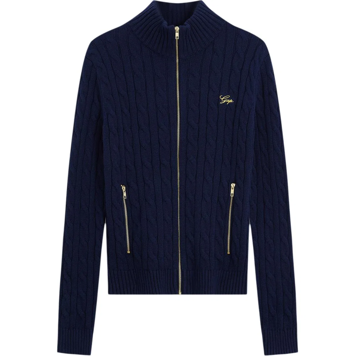 Женский кардиган с воротником-стойкой Marine Blue GAP, Marine Blue