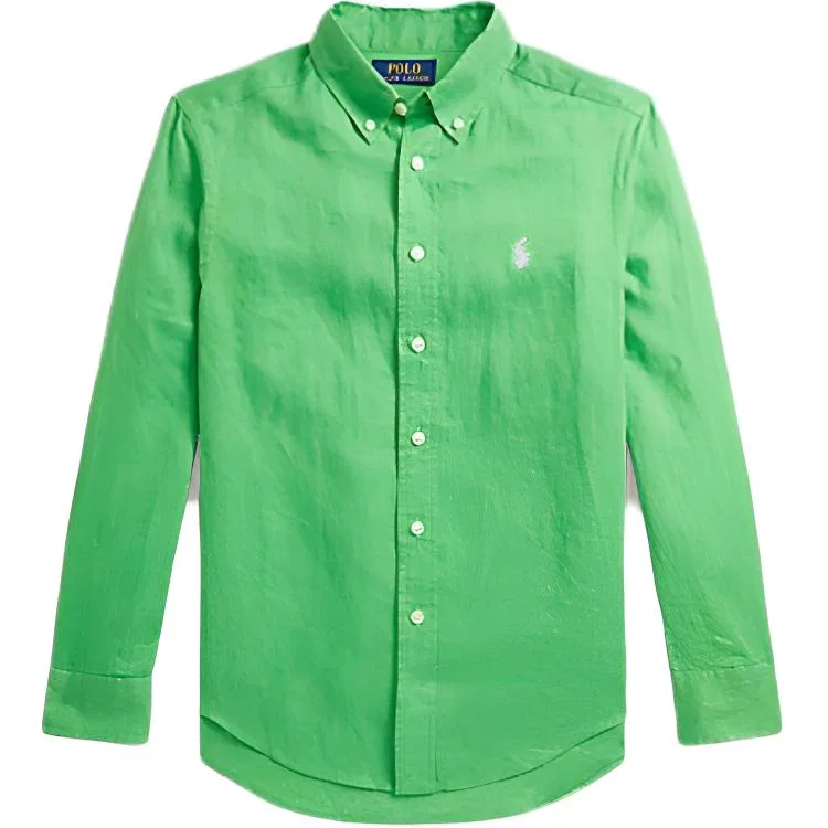 Детская повседневная рубашка с отложным воротником Polo Ralph Lauren, Green
