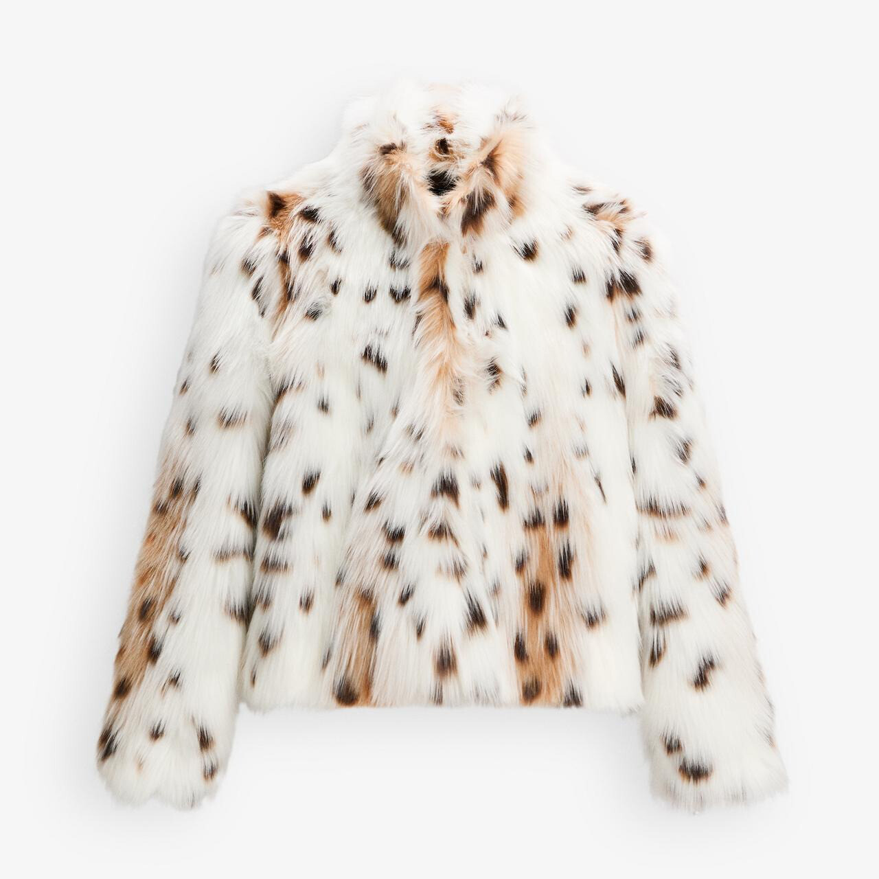 

Куртка Zara by Carlyne Cerf Leopard Faux Fur, мультиколор