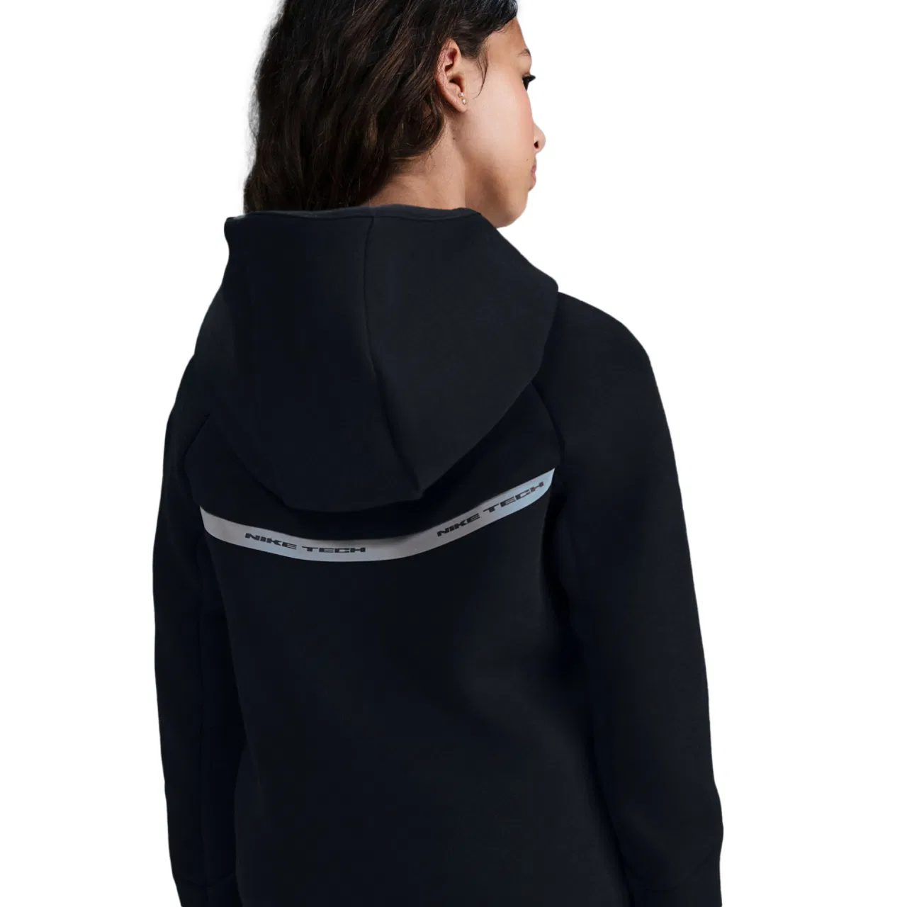 Толстовка для мальчиков Tech Fleece Reflective Full-Zip Nike, черный — фото 2
