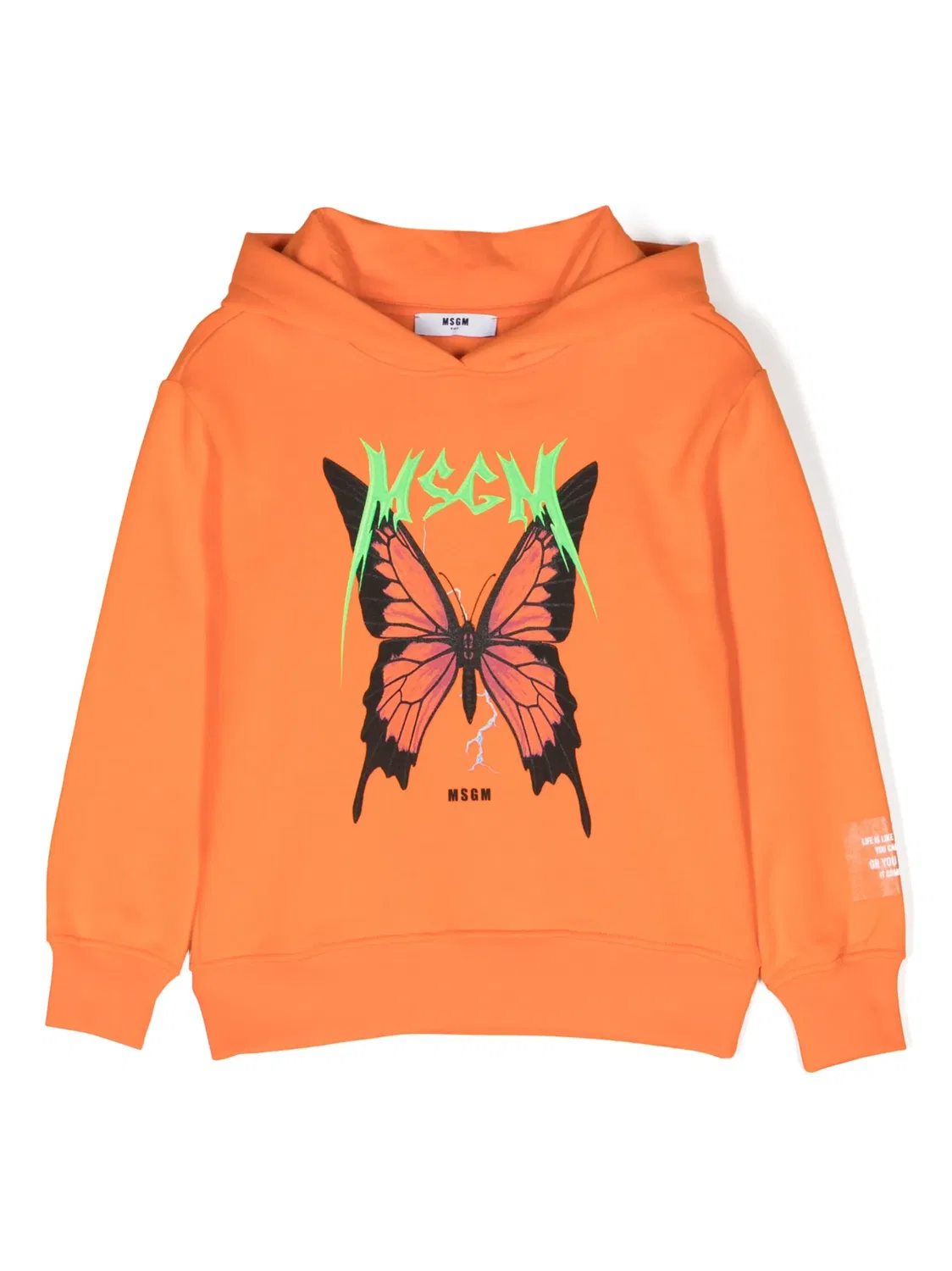 Хлопковое худи MSGM, оранжевый
