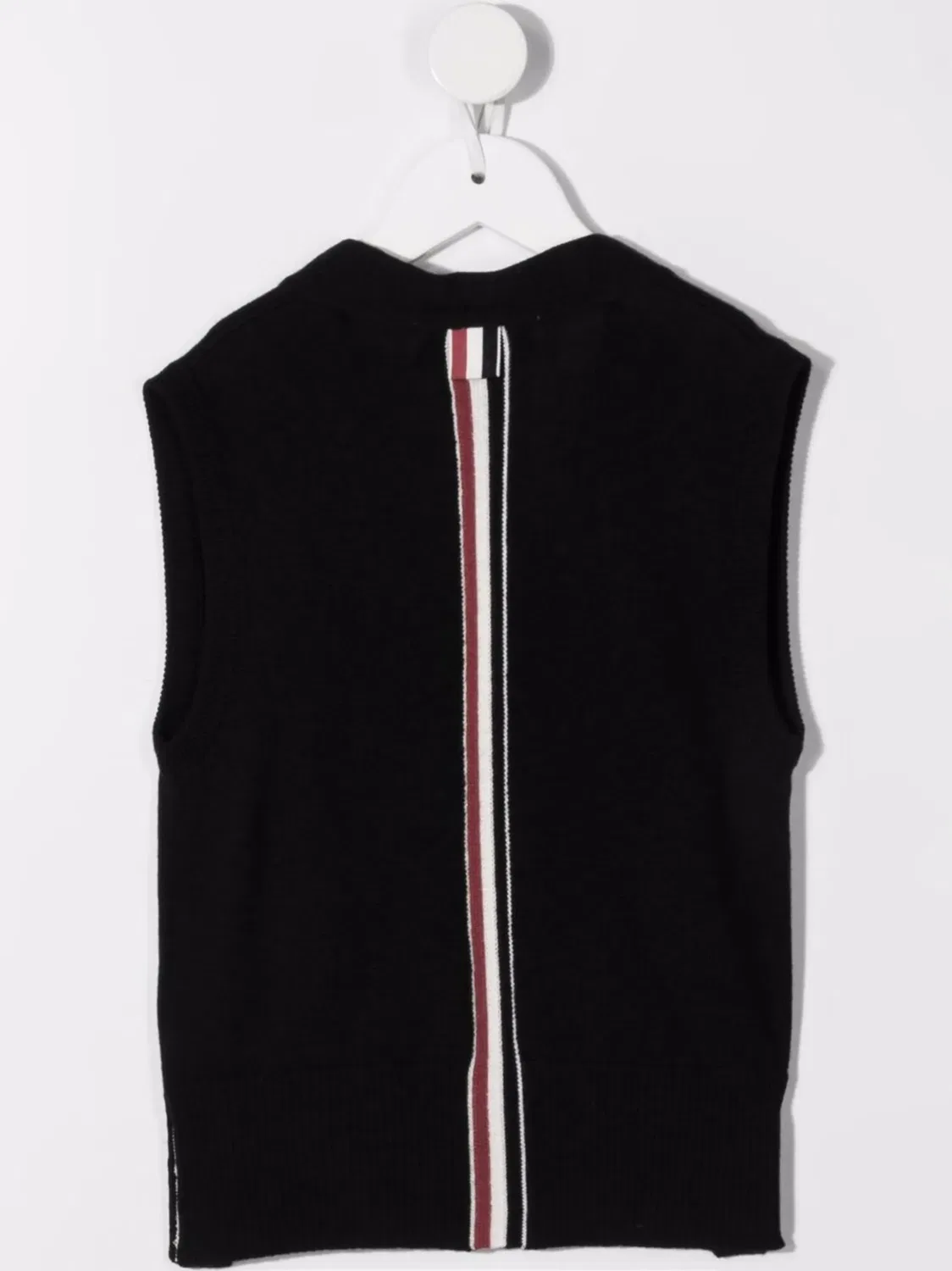 Жилет из мериносовой шерсти с пуговицами Thom Browne, голубой — фото 2