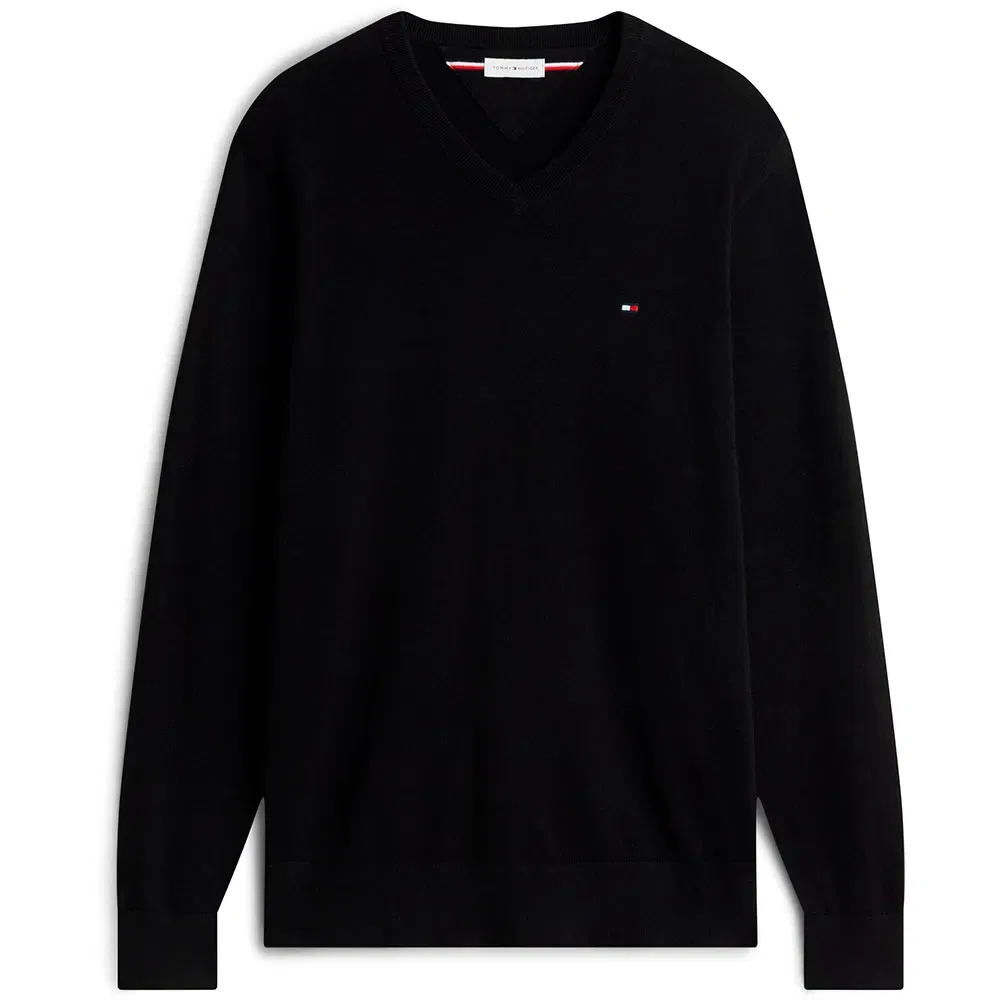 Свитер с V-образным вырезом Tommy Hilfiger, черный