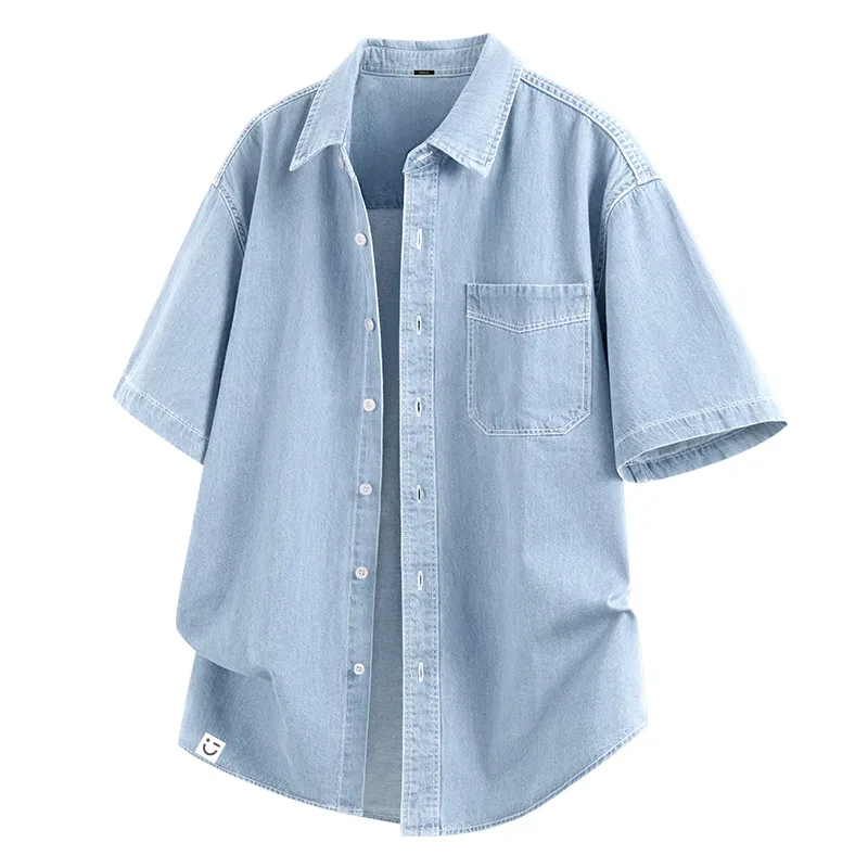 Детская рубашка с коротким рукавом MINISO, Light Blue