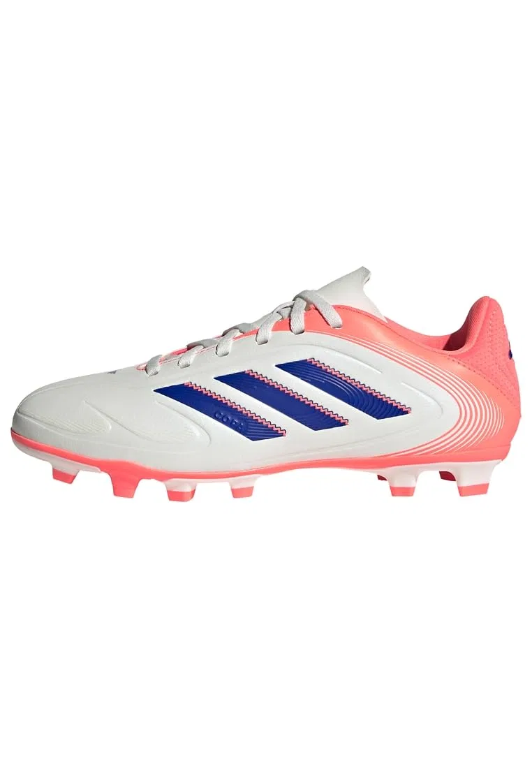 Детские бутсы для мальчиков с синтетическим верхом Adidas Copa Pure 3 Club, Off White Lucid Blue Signal Coral