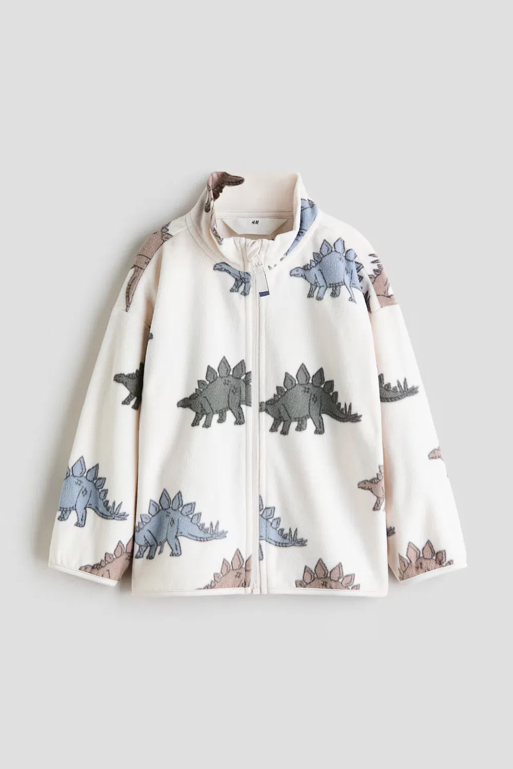Флисовая куртка H&M, Cremefarben/Stegosaurier