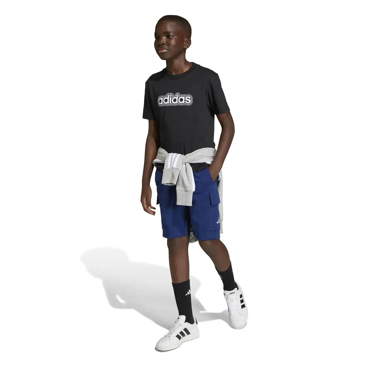 Детские карго-шорты с принтом Cargo Shorts Kind Adidas, Blau — фото 4