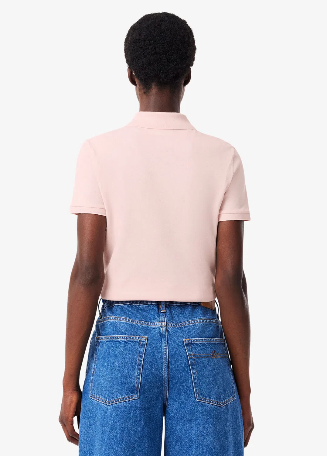 Поло Lacoste Slim Fit, воротник поло, розовый — фото 3