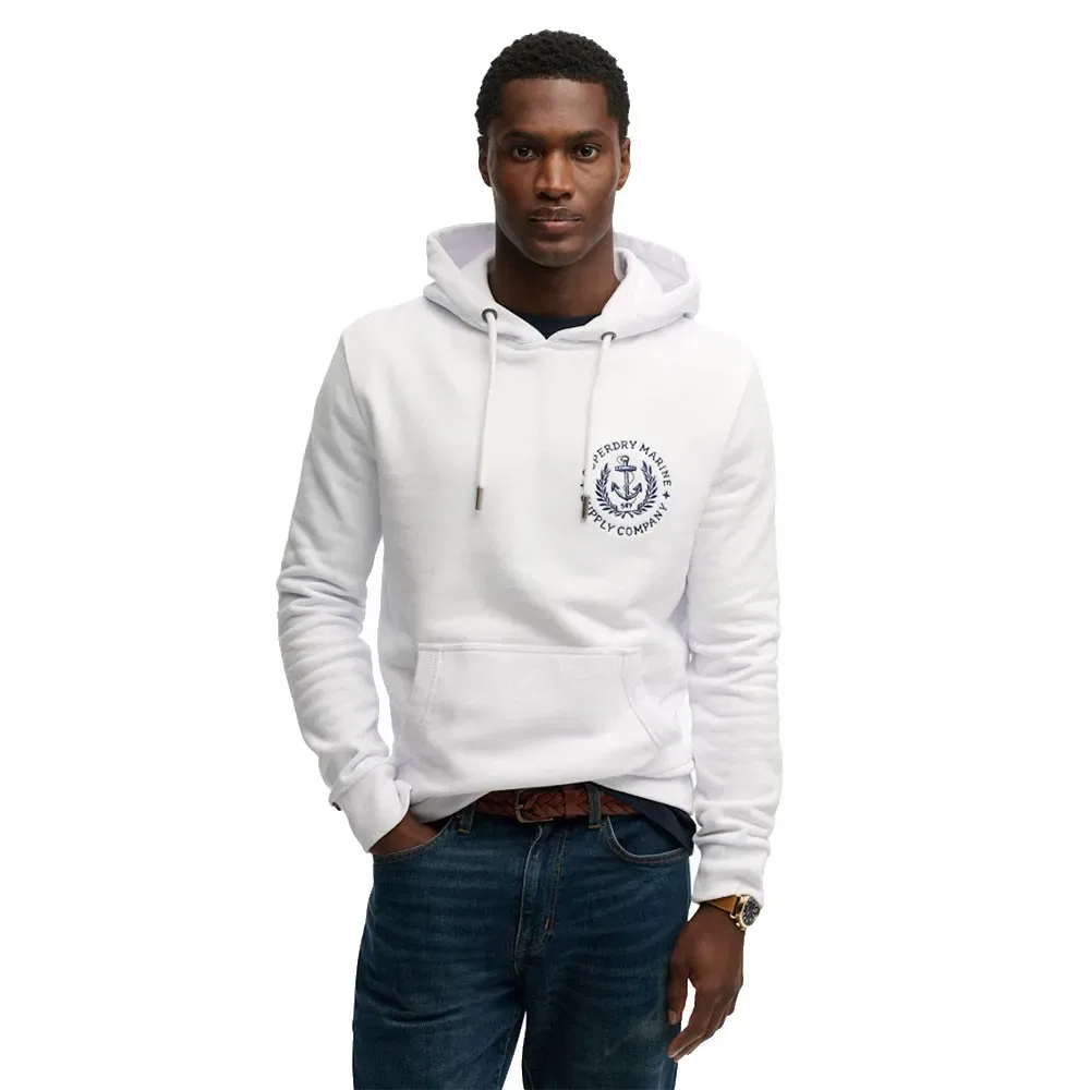 Худи с вышивкой Lo-Fi Dockside Superdry, белый