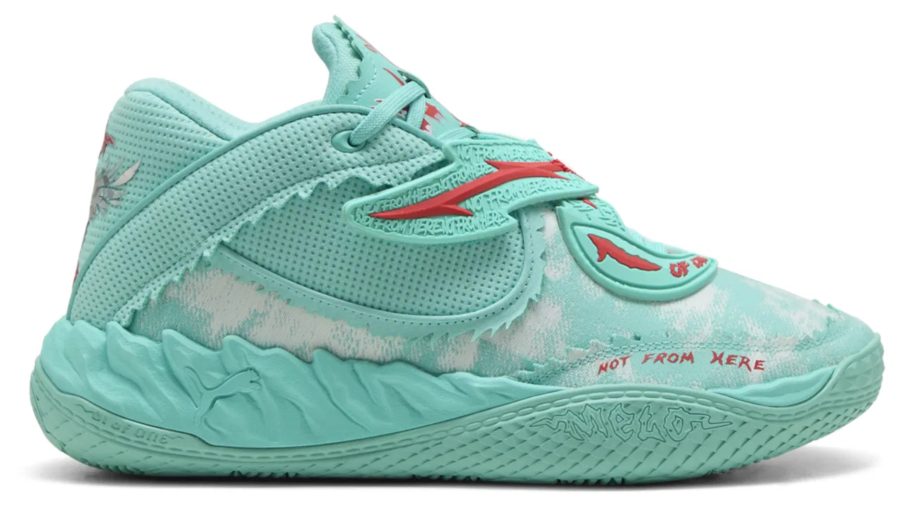 Кроссовки для мальчиков MB.05 Melo World PUMA, цвет Aquatic Green/For All Time Red