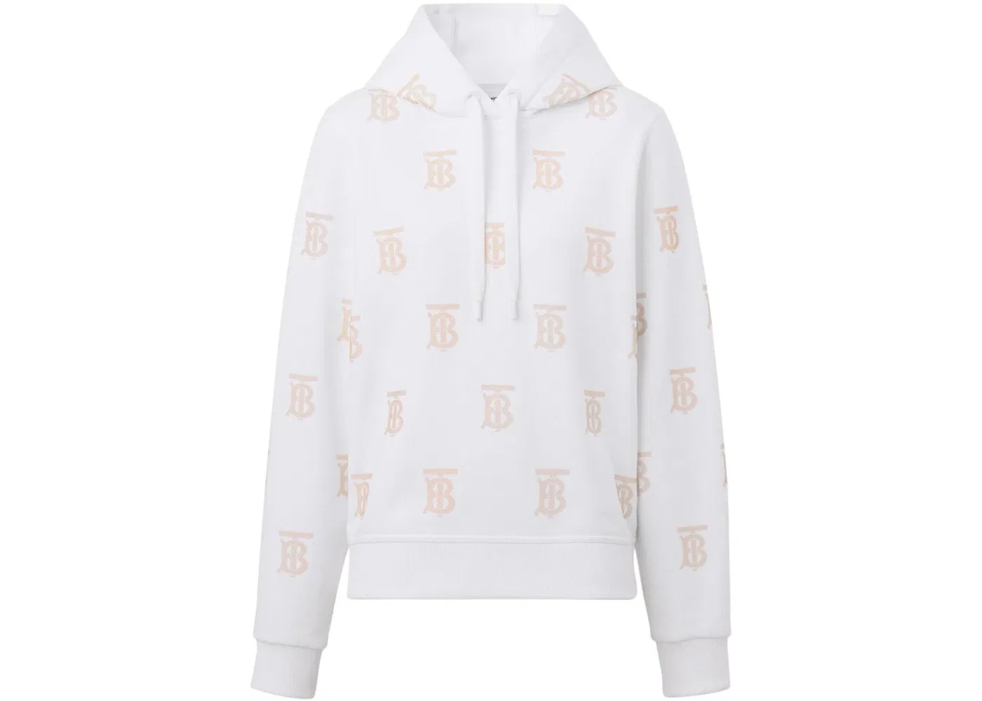 Женская худи с принтом Monogram Burberry, White/Beige
