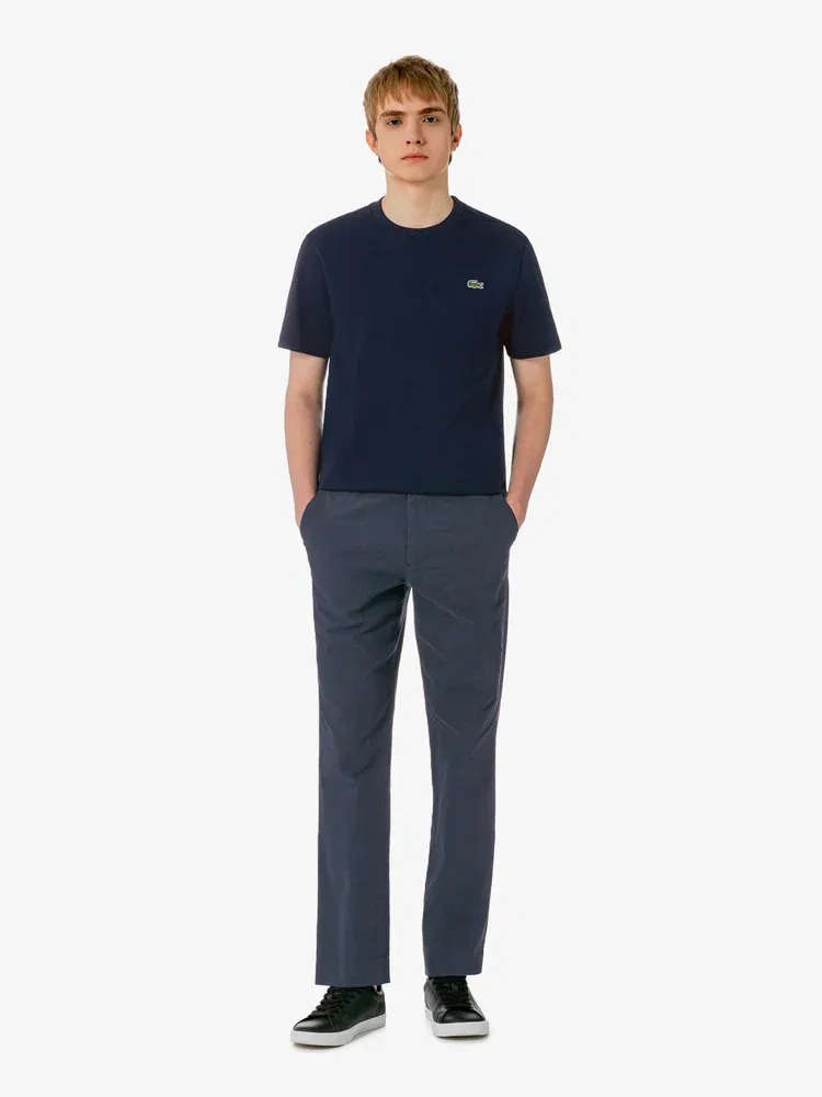 Чиносы LACOSTE из смесового хлопка, Navy
