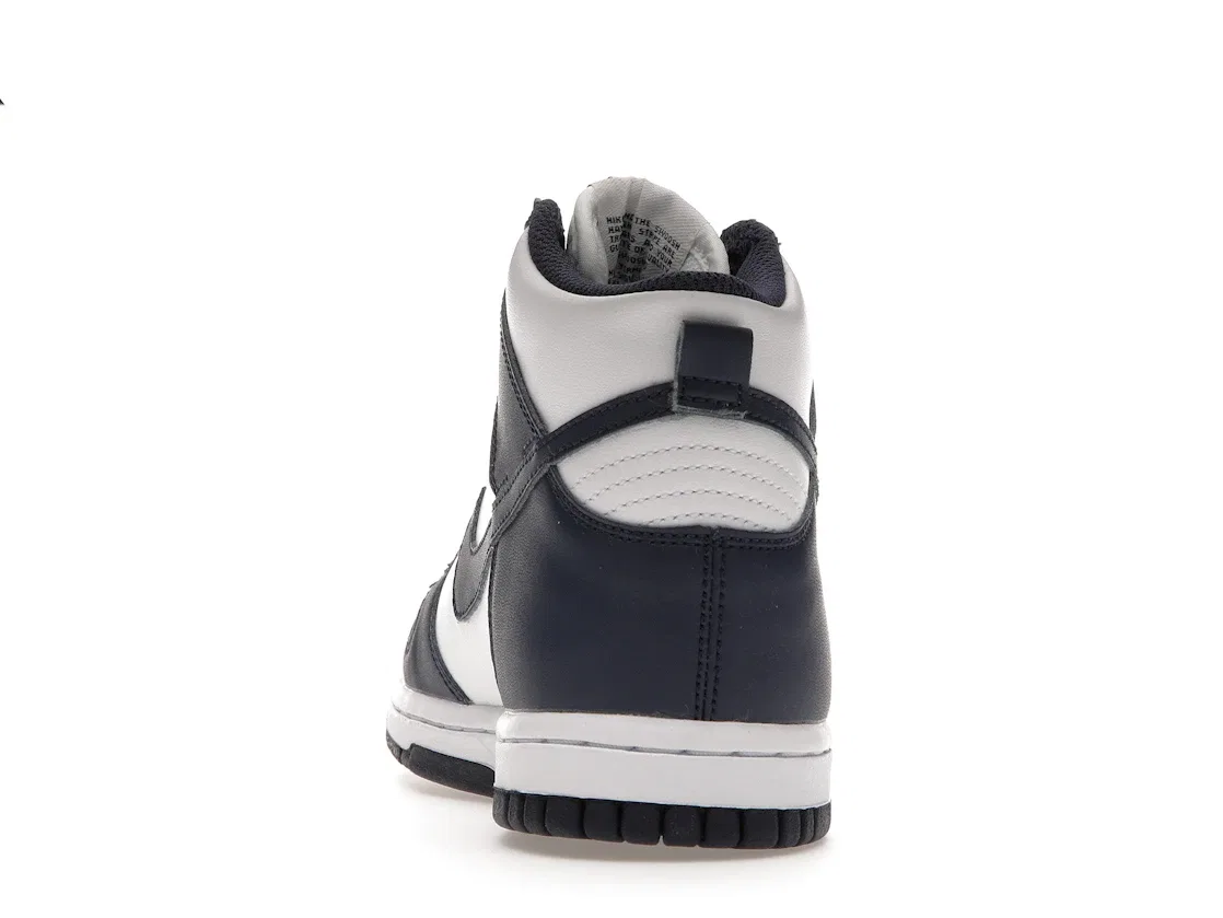 Детские кроссовки с высоким верхом Nike Dunk High Nike, White Midnight Navy Total Orange — фото 4