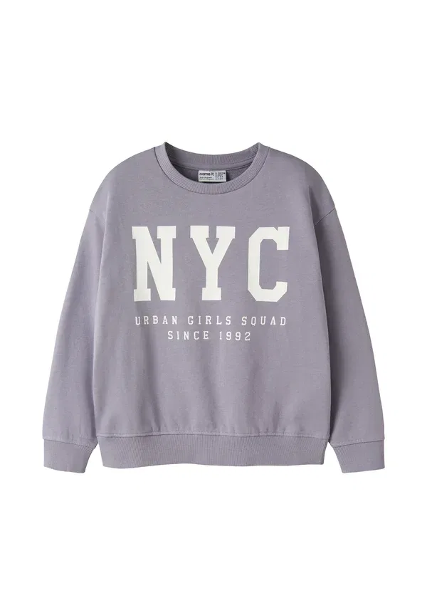 Свитшот с принтом Sweatshirt Name It, Lavender Gray, серый