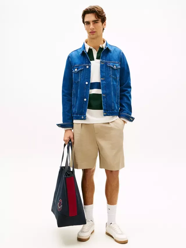 Винтажная джинсовая куртка-тракер, темно-синяя Tommy Hilfiger — фото 2