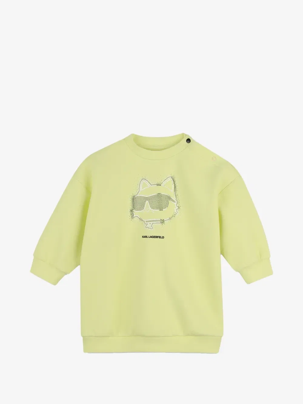 Спортивный костюм Choupette со стразами и логотипом Karl Lagerfeld Kids, зеленый — фото 3