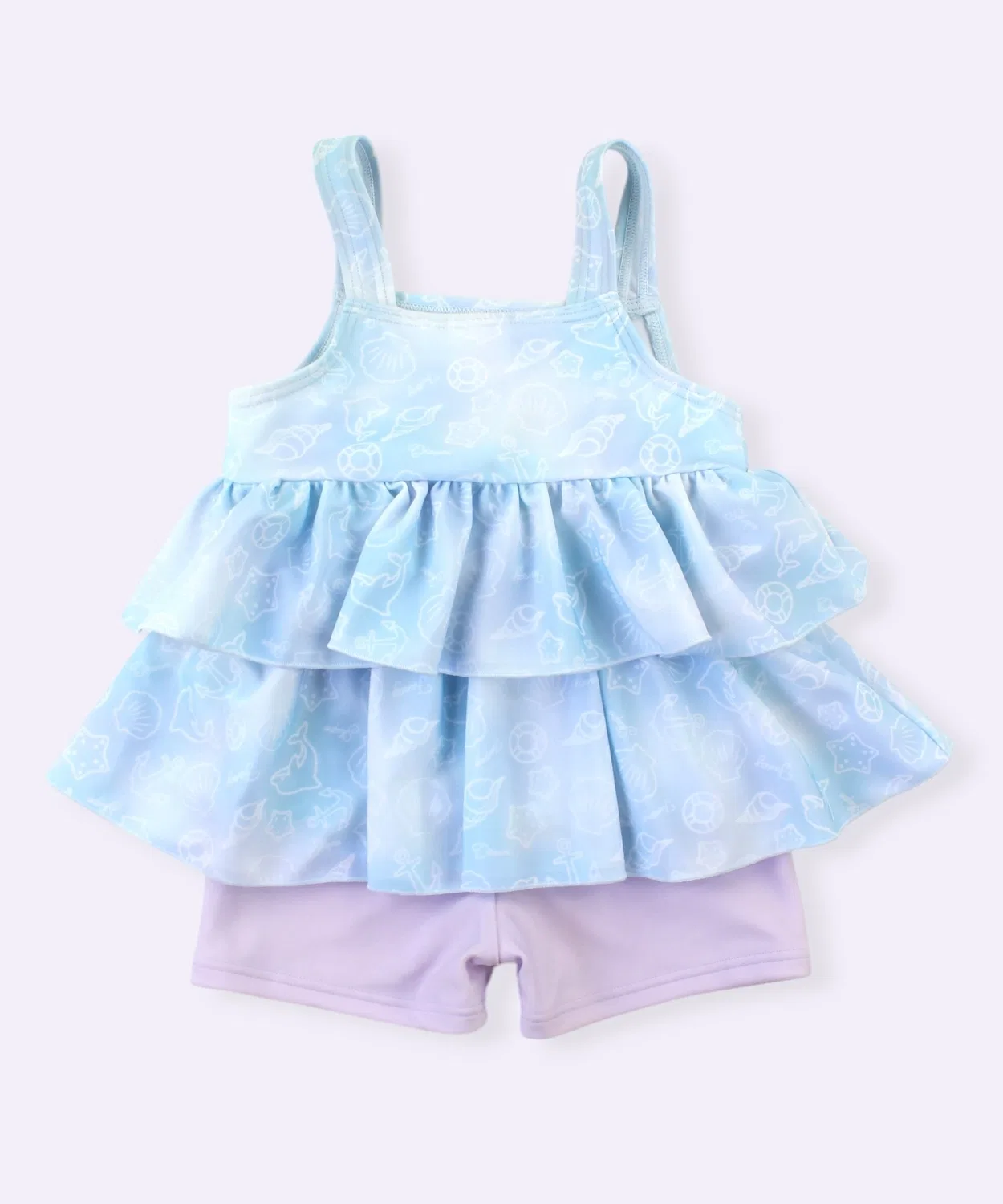 Детский раздельный купальник с горошком, модель SKAPE, Blue — фото 4