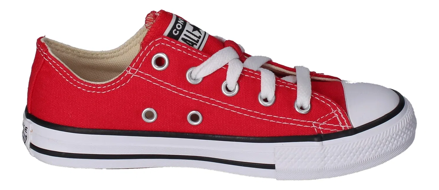 Детские кроссовки для мальчиков из парусины Converse, Redwhtblk — фото 4