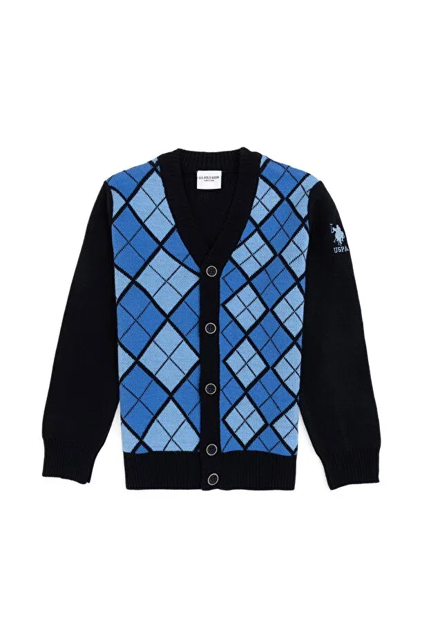 Детский кардиган для мальчиков с длинным рукавом U.S. Polo Assn., Dark Blue