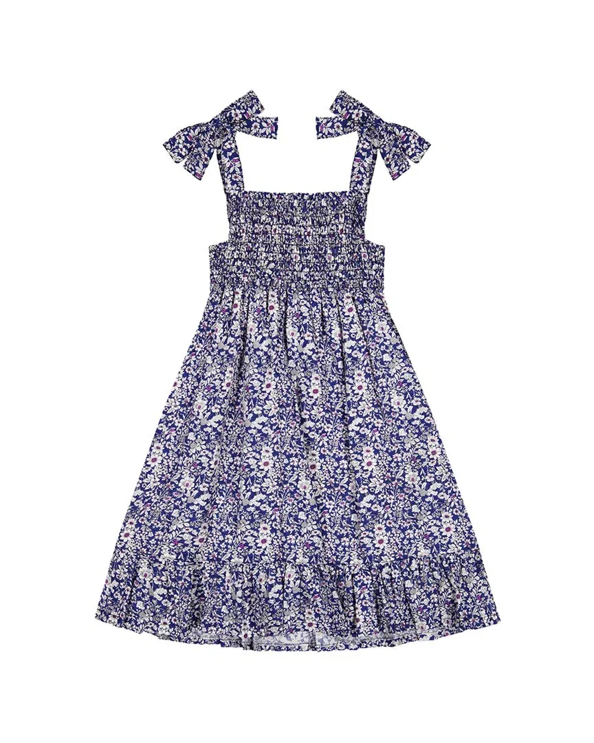 Детское платье для девочек с принтом Busy Bees, Navy Floral — фото 2
