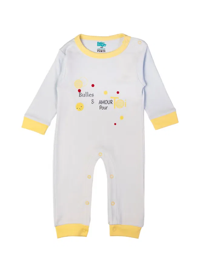 Боди-комбинезон с принтом из хлопка, Babies Basic, желтый — фото 2