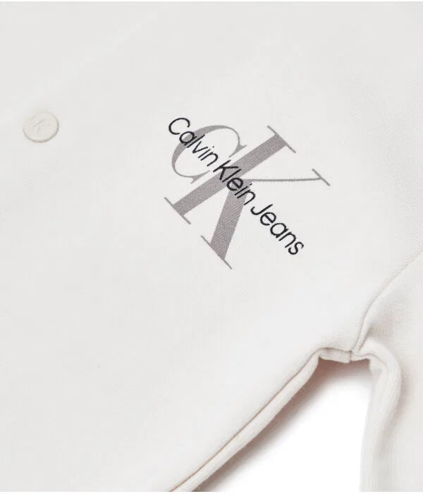 Детское боди для девочек Regular Fit Calvin Klein Jeans, Crema — фото 3